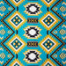 #1 Teal/Gold Southwest Silk Scarf - 20" ACCESSORIES - Additional Accessories - Wild Rags & Scarves Wyoming Traders