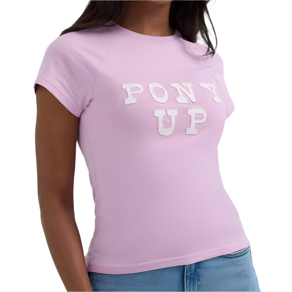 Wrangler Women's Pony Up Shrunken Raglan Tee