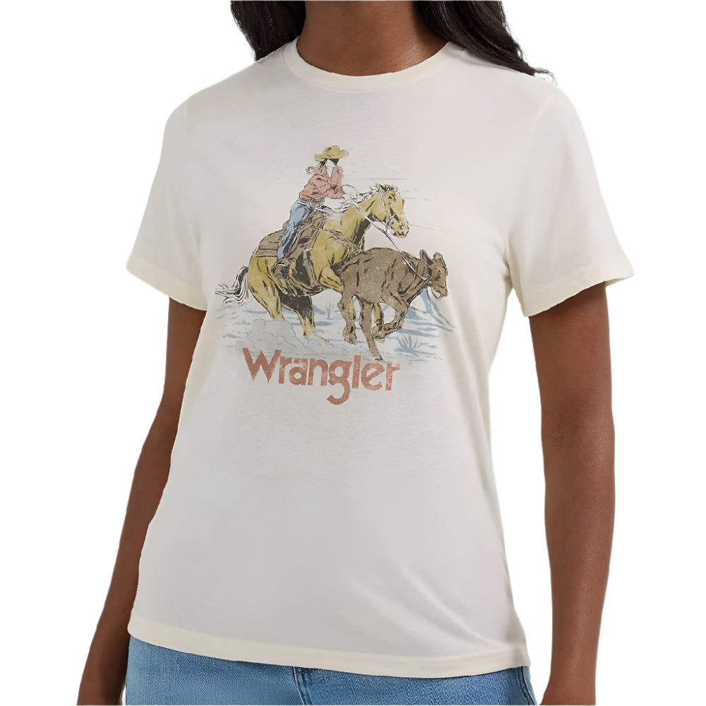 Wrangler Women's Logo Cowboy Regular Tee