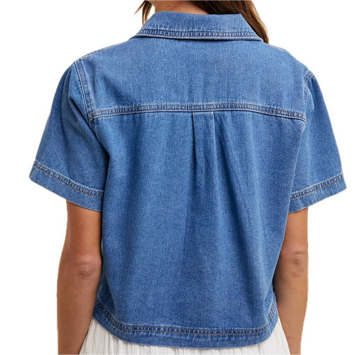 Collared Denim Top WOMEN - Clothing - Tops - Short Sleeved Wishlist