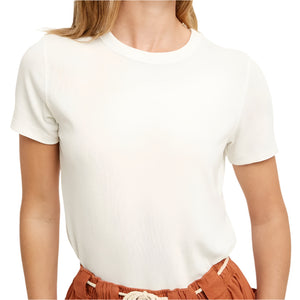 Ribbed Knit Tee WOMEN - Clothing - Tops - Short Sleeved Wishlist