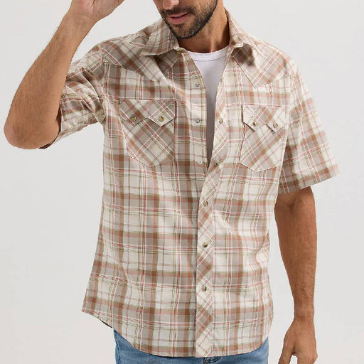Wrangler Men's Pearl Snap Retro Sawtooth Western Shirt MEN - Clothing - Shirts - Short Sleeve Wrangler