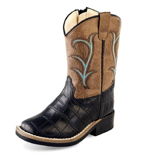 Old West Youth Faux Leather Crocodile Western Boot KIDS - Footwear - Boots Jama Corporation