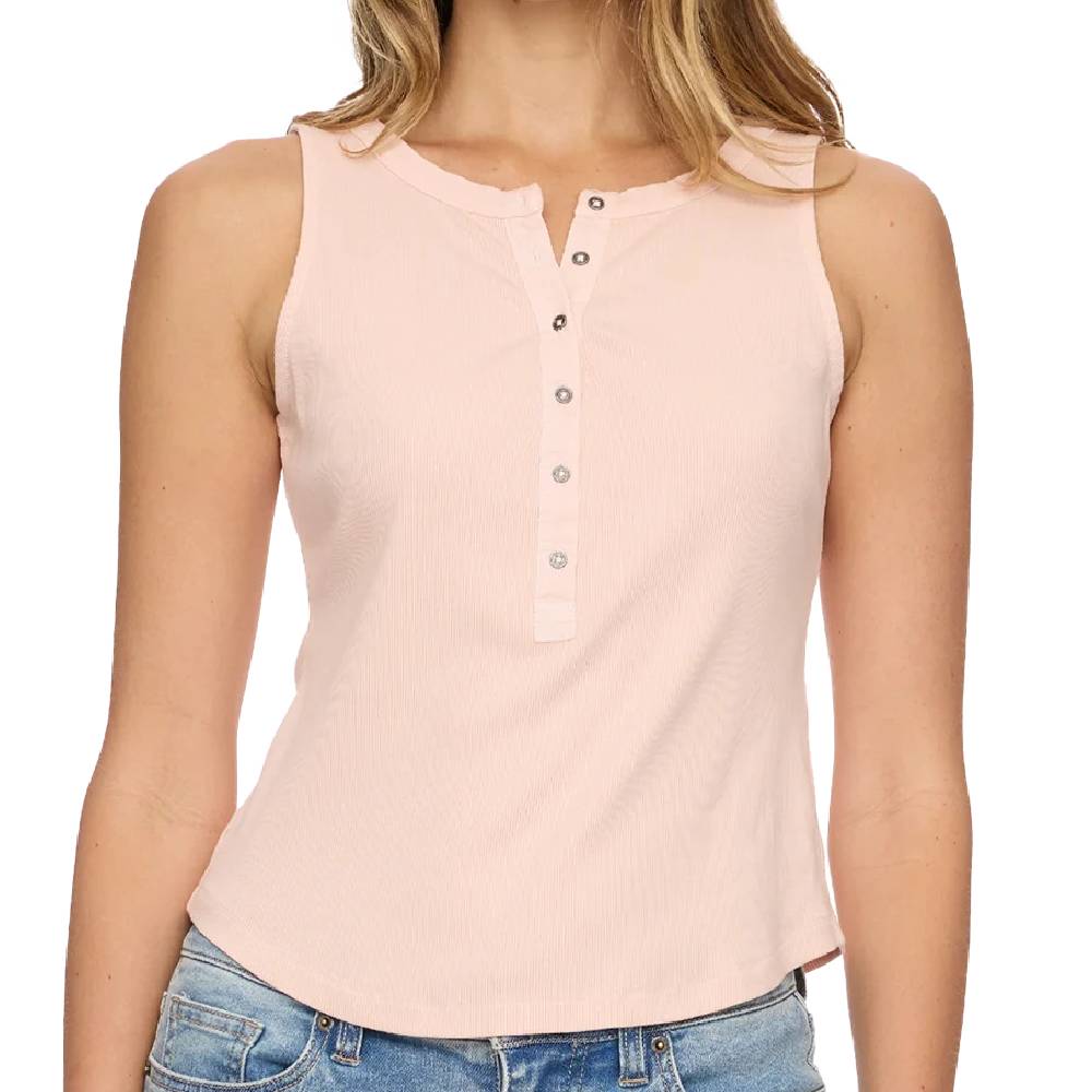 Flag & Anthem Women's Denning Henley Tank Top - Pink WOMEN - Clothing - Tops - Sleeveless Flag And Anthem