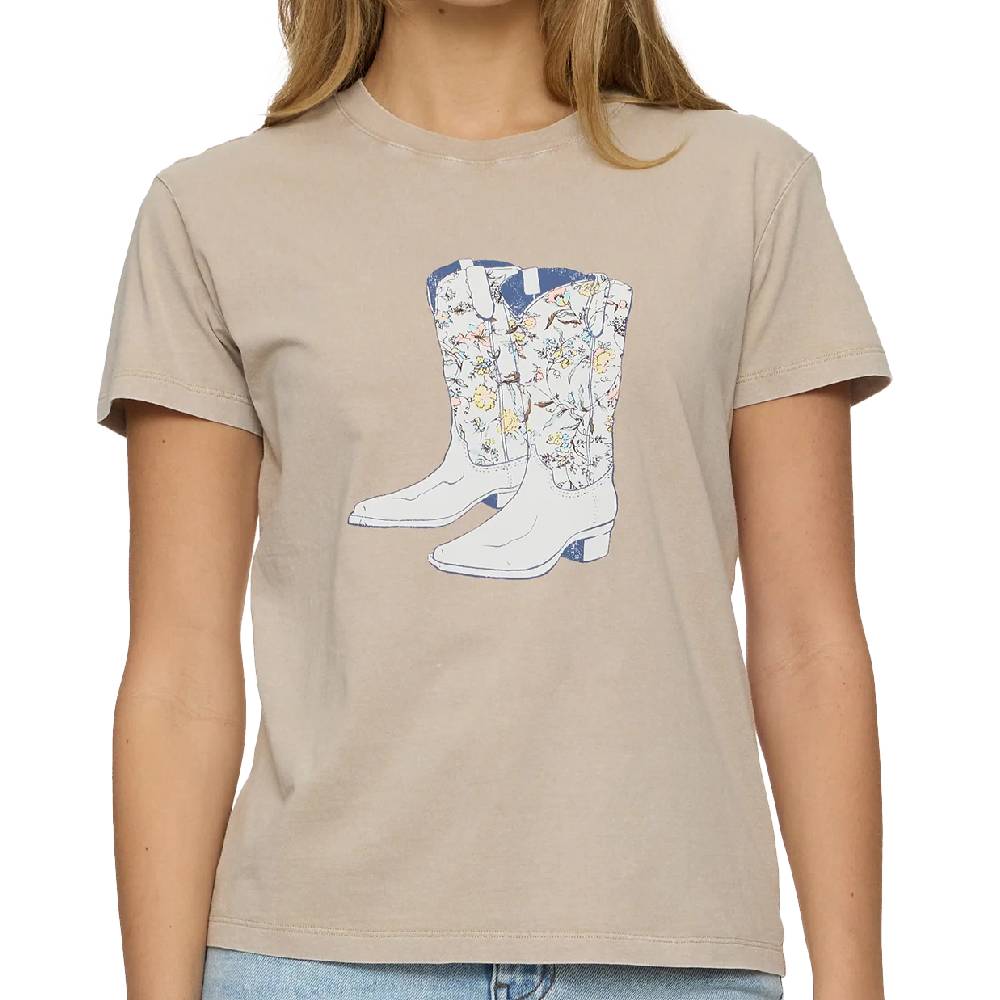 Flag & Anthem Women's Walking Boots Graphic Tee WOMEN - Clothing - Tops - Short Sleeved Flag And Anthem