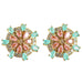 Pink/Turquoise Sand Dollar Stud Earrings WOMEN - Accessories - Jewelry - Earrings St Armands Design of Sarasota