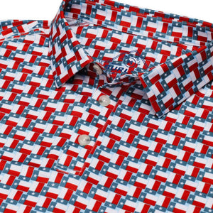 Burlebo Texas Flags Performance Polo MEN - Clothing - Shirts - Short Sleeve Burlebo