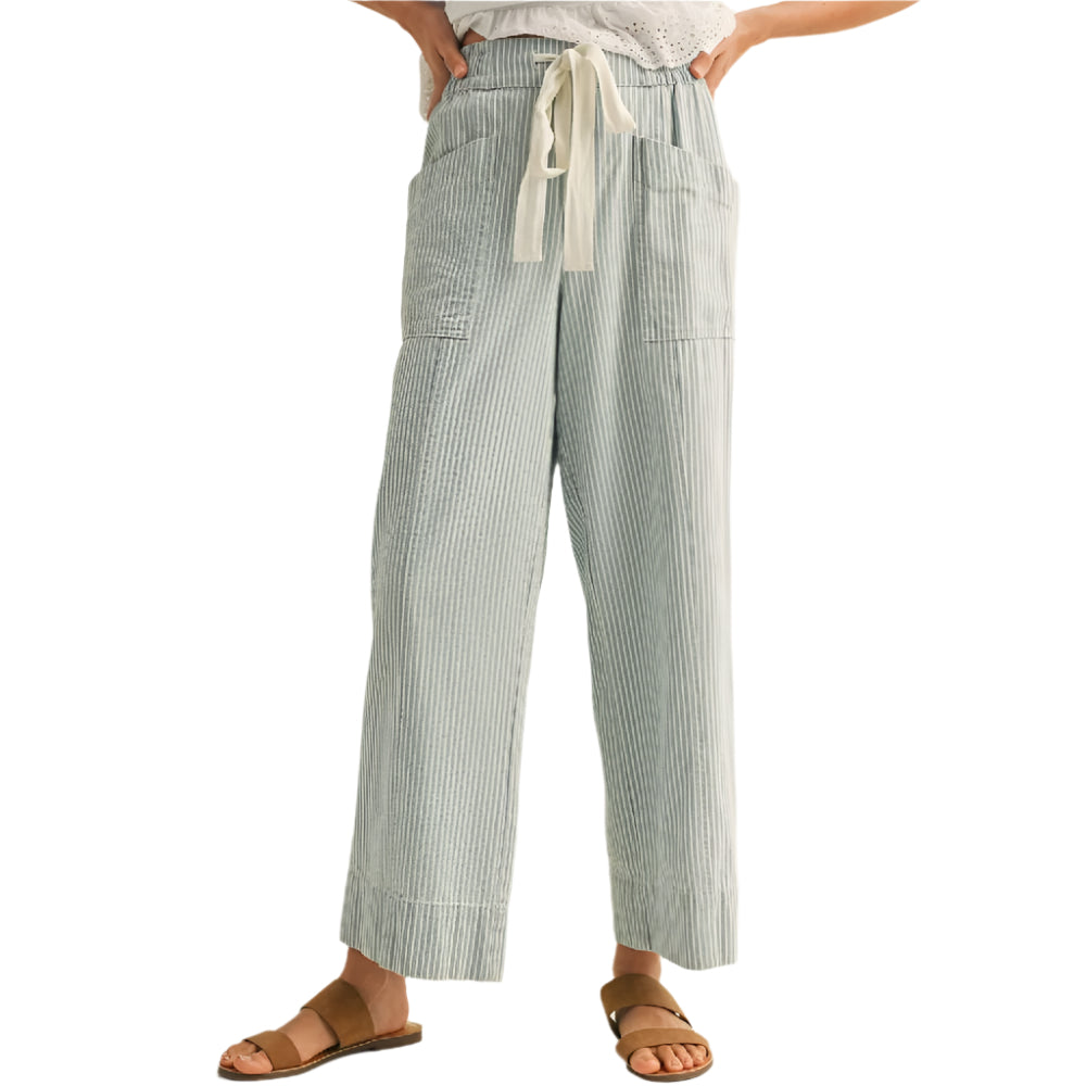 Drawstring Contrast Pants