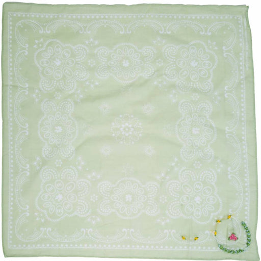Green Floral Embroidery Bandana ACCESSORIES - Additional Accessories - Wild Rags & Scarves Little Lamb Designs
