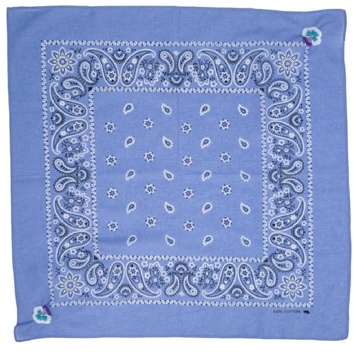 Embroidered Pansies Bandana ACCESSORIES - Additional Accessories - Wild Rags & Scarves Little Lamb Designs