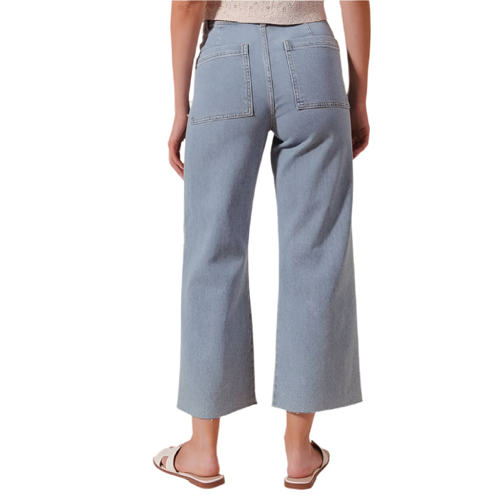 Pearl Embellished Wide Leg Jean WOMEN - Clothing - Jeans So Me