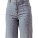Pearl Embellished Wide Leg Jean WOMEN - Clothing - Jeans So Me