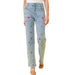 Mid Rise Rainbow Jewel Embellished Jean WOMEN - Clothing - Jeans Blue B