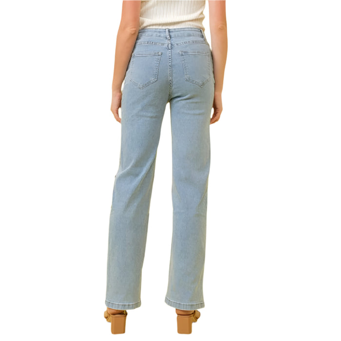 Mid Rise Rainbow Jewel Embellished Jean WOMEN - Clothing - Jeans Blue B