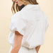Bubble Sleeve Contrast Stitching Top - FINAL SALE WOMEN - Clothing - Tops - Short Sleeved TCEC