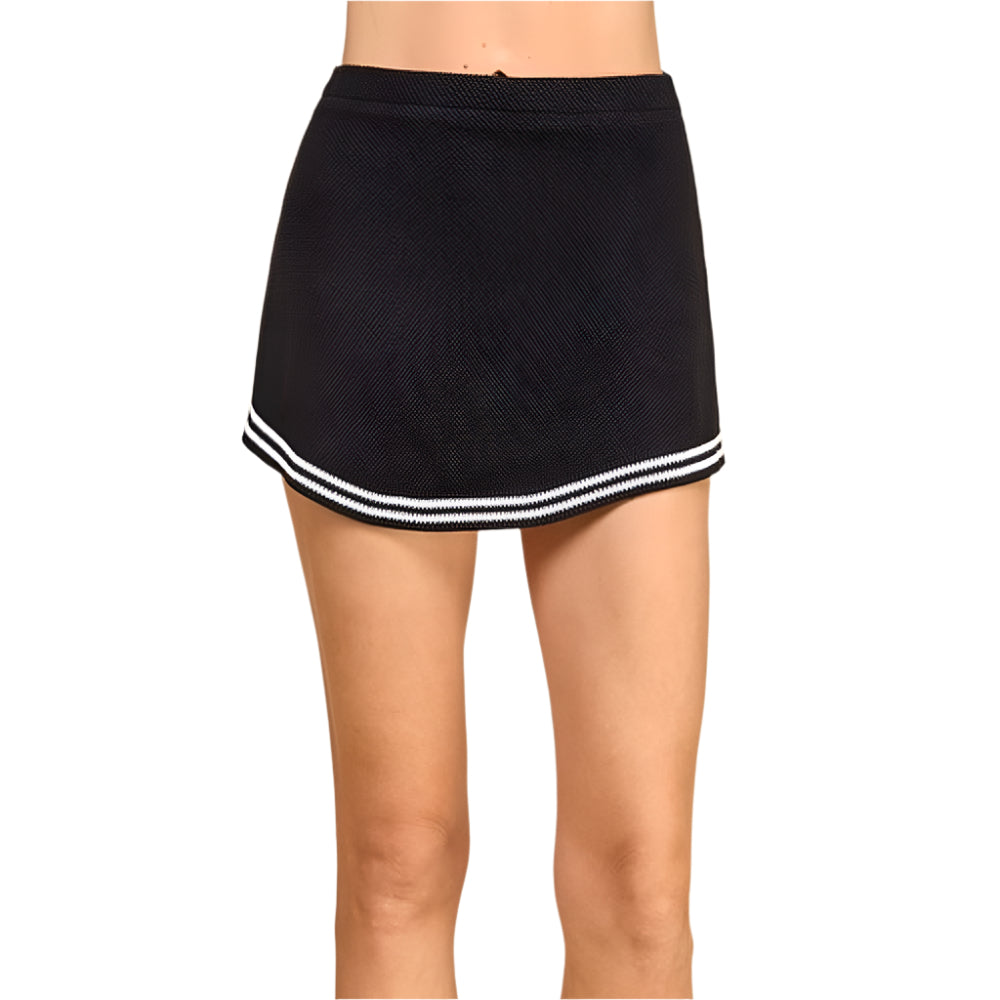 Contrasting Stripe Knit Skirt WOMEN - Clothing - Skirts TCEC