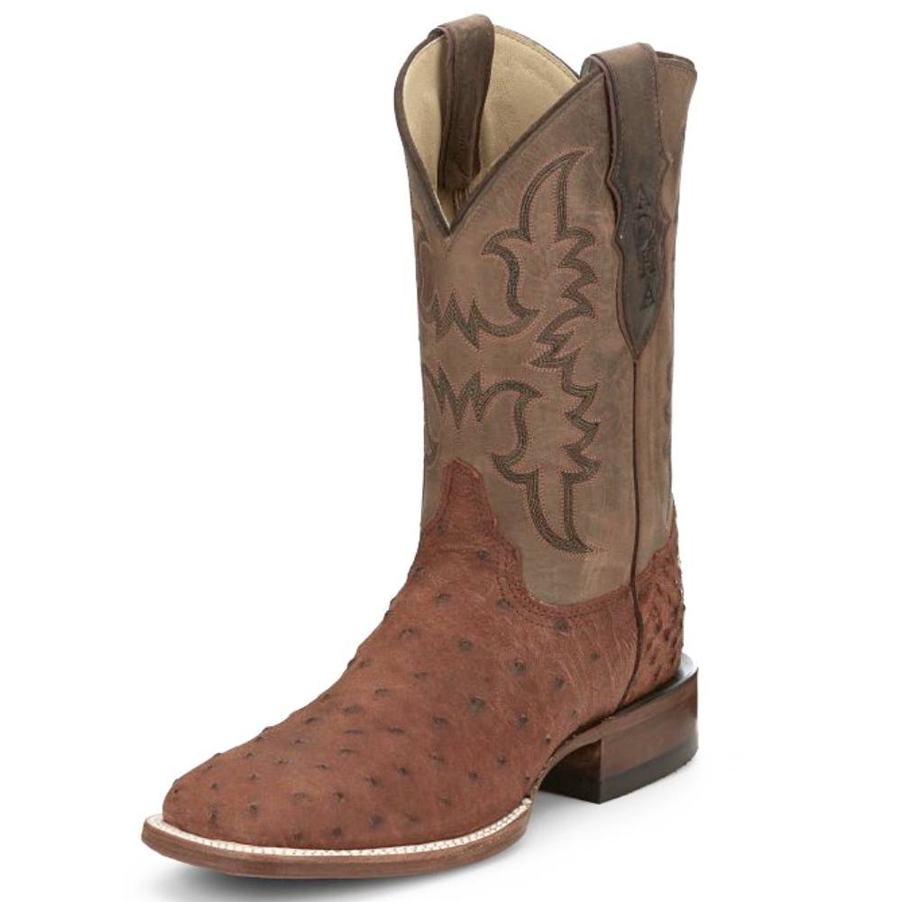 Justin Belmont Full Quill Ostrich Boot MEN - Footwear - Exotic Western Boots Justin Boot Co.