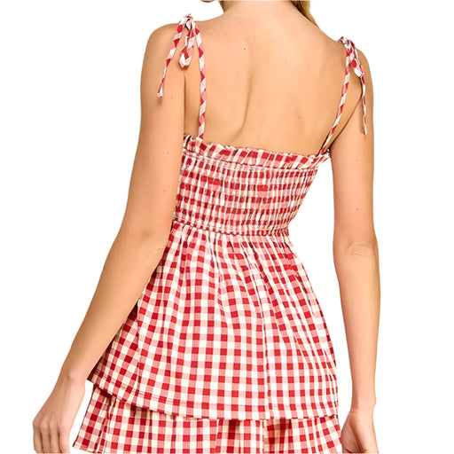 Gingham Smocked Top WOMEN - Clothing - Tops - Sleeveless TCEC