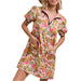 Floral Print Contrast Rib Dress WOMEN - Clothing - Dresses IVE