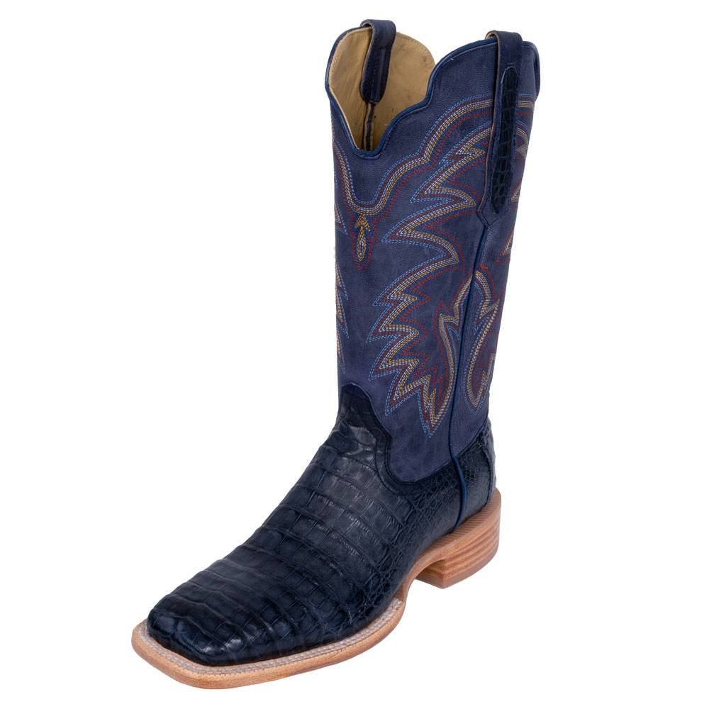 R. Watson Men's Blue Jean Shiny Caiman Boot MEN - Footwear - Exotic Western Boots R Watson