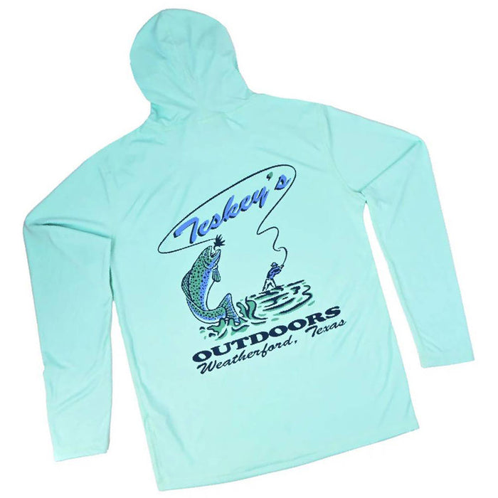 Teskey's Fly Fishing UV Performance Hoodie - Seagrass TESKEY'S GEAR - Sweatshirts & Hoodies Teskey's