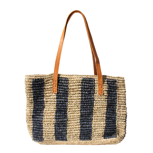 Miwah Stripe Raffia Tote WOMEN - Accessories - Handbags - Tote Bags Street Level