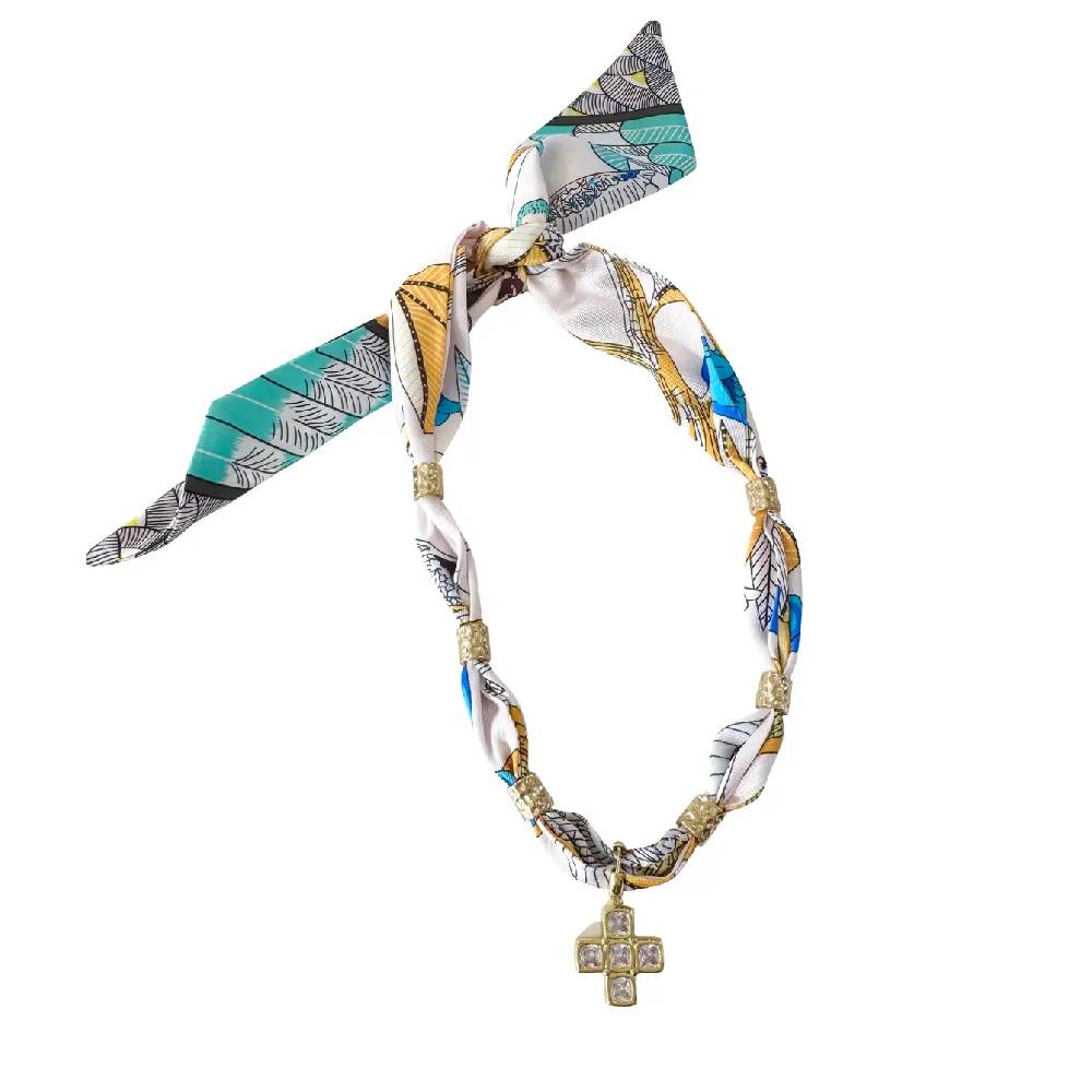 Figi Scarf with Cross Charm Necklace WOMEN - Accessories - Jewelry - Necklaces Gemelli