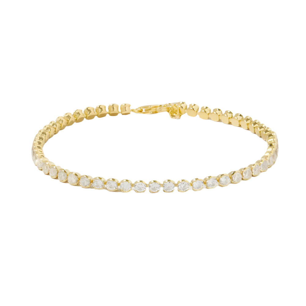 Gold Round Tennis Bracelet - 7" WOMEN - Accessories - Jewelry - Bracelets Sami Jewels