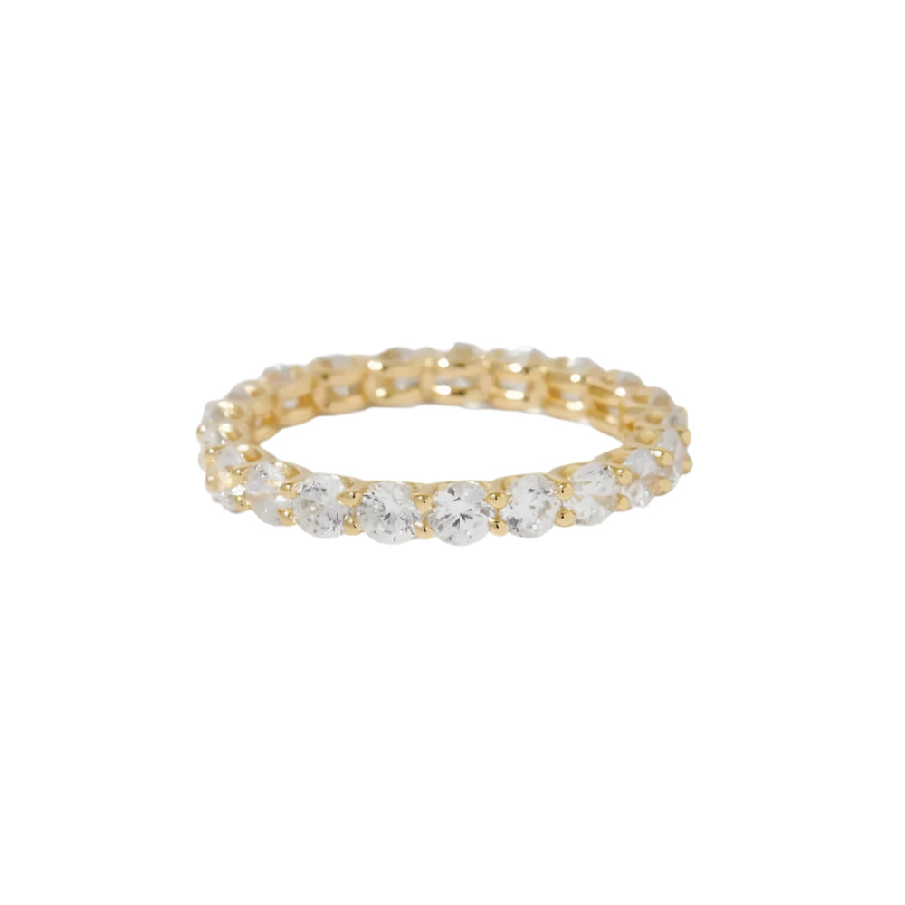 Gold Studded Eternity Band WOMEN - Accessories - Jewelry - Rings Sami Jewels