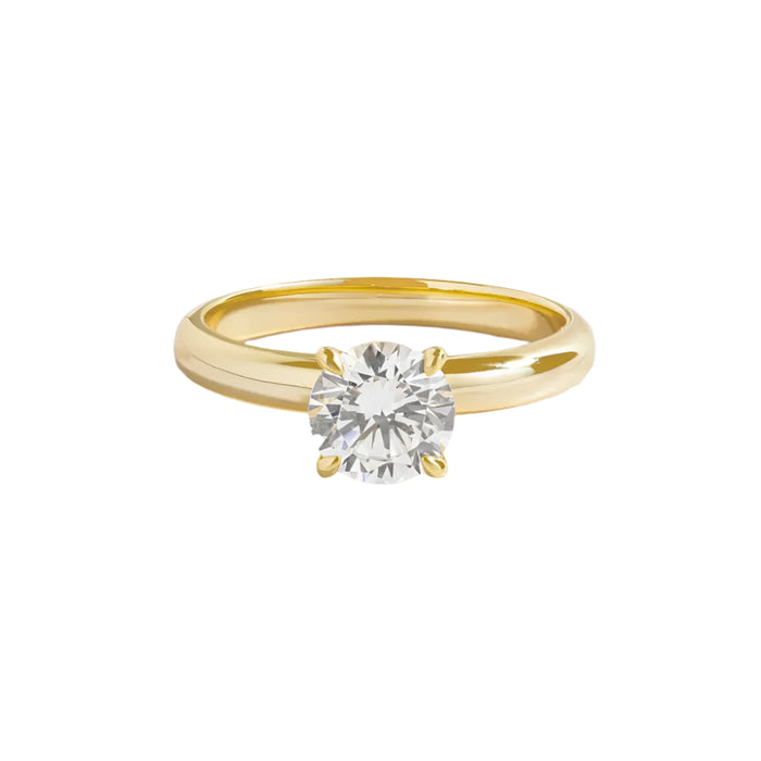 Gold Round Solitaire Ring WOMEN - Accessories - Jewelry - Rings Sami Jewels