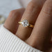 Gold Round Solitaire Ring WOMEN - Accessories - Jewelry - Rings Sami Jewels