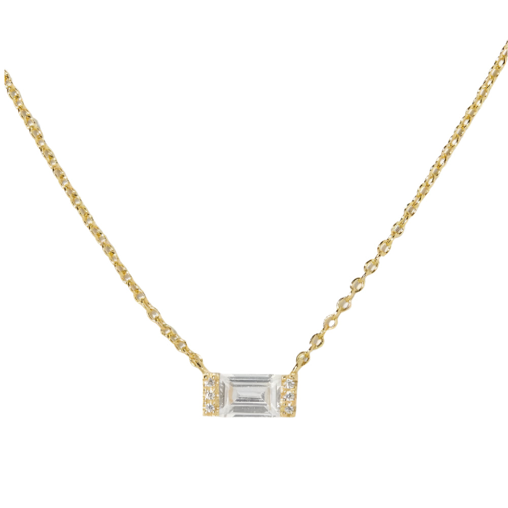 Gold Small Baguette Necklace WOMEN - Accessories - Jewelry - Necklaces Sami Jewels