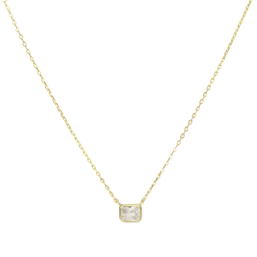 Gold Radiant Bezel Necklace WOMEN - Accessories - Jewelry - Necklaces Sami Jewels