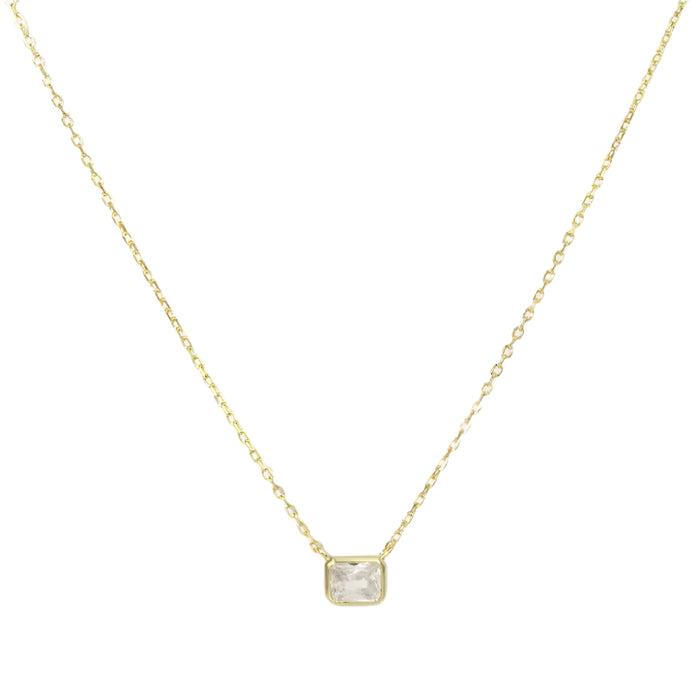 Gold Radiant Bezel Necklace WOMEN - Accessories - Jewelry - Necklaces Sami Jewels
