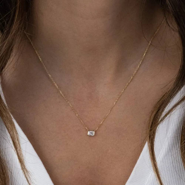 Gold Radiant Bezel Necklace WOMEN - Accessories - Jewelry - Necklaces Sami Jewels