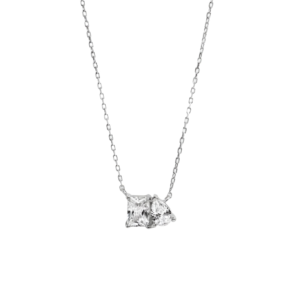 Silver Toi et Moi Necklace WOMEN - Accessories - Jewelry - Necklaces Sami Jewels