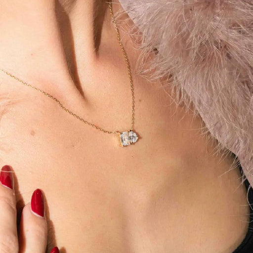 Silver Toi et Moi Necklace WOMEN - Accessories - Jewelry - Necklaces Sami Jewels
