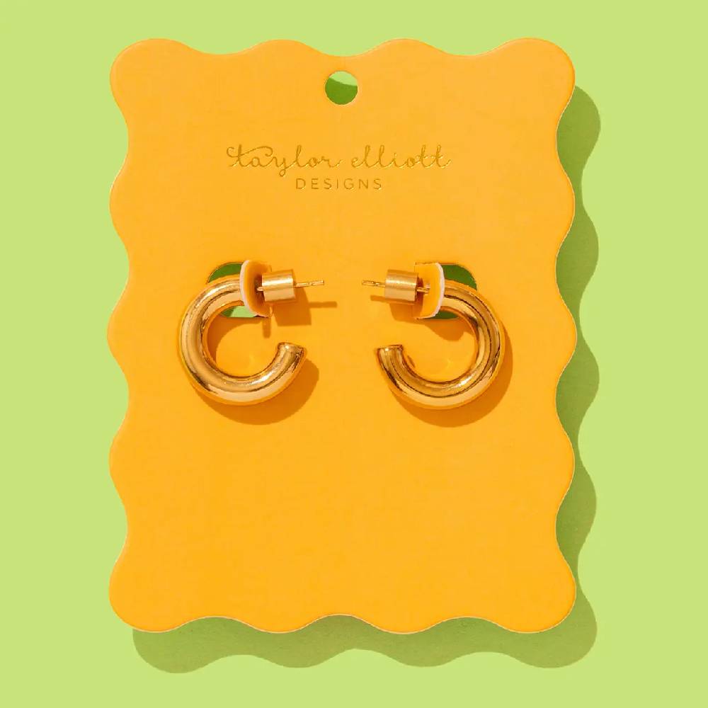 Terry Small Gold Hoop Earrings