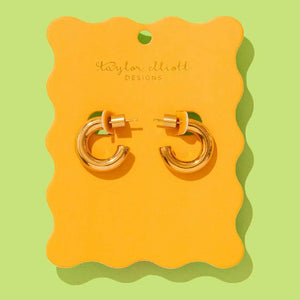 Terry Small Gold Hoop Earrings