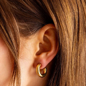 Terry Small Gold Hoop Earrings