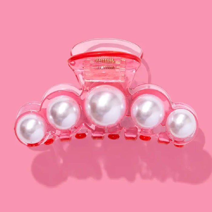 Large Hair Clip - Pink/Pearls WOMEN - Accessories - Hair Accessories Taylor Elliott Designs