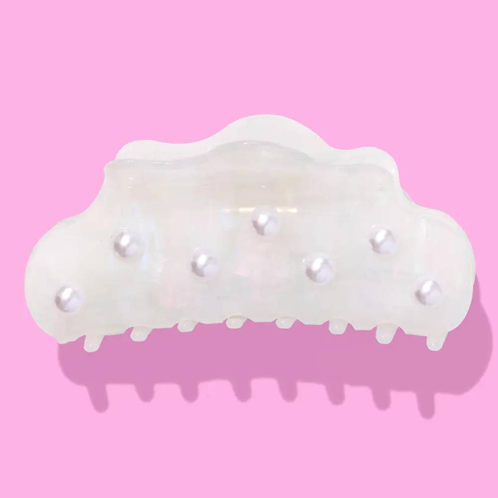 Large Claw Clip - Iridescent/Pearls