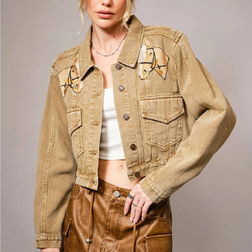 Embroidered Denim Jacket WOMEN - Clothing - Outerwear - Jackets Blue B
