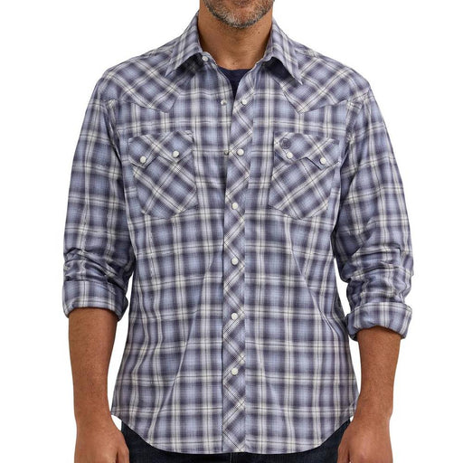 Wrangler Men's Plaid Pearl Snap Retro Western Shirt MEN - Clothing - Shirts - Long Sleeve Wrangler