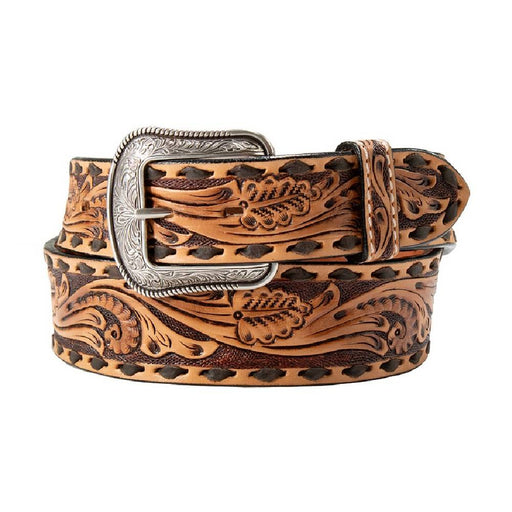 3D Men's Leaf Scroll Embossed Leather Belt MEN - Accessories - Belts & Suspenders M&F Western Products