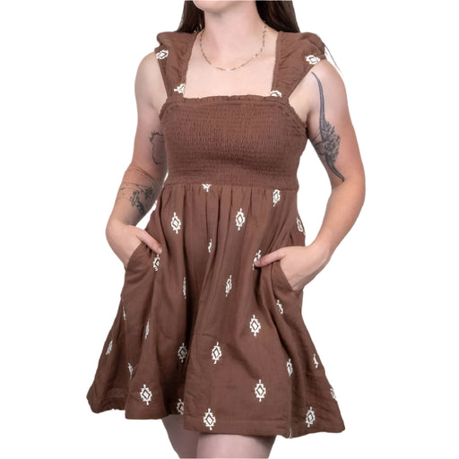 Rock & Roll Denim Women's Aztec Embroidered Mini Dress WOMEN - Clothing - Dresses Panhandle