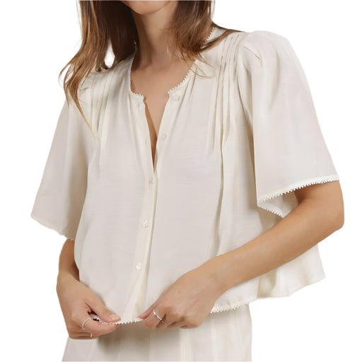 Sage The Label Dream Drift Pintuck Top WOMEN - Clothing - Tops - Short Sleeved Sage The Label