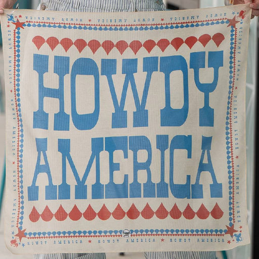 Fringe Scarves "Howdy America" Bandana ACCESSORIES - Additional Accessories - Wild Rags & Scarves Fringe Scarves
