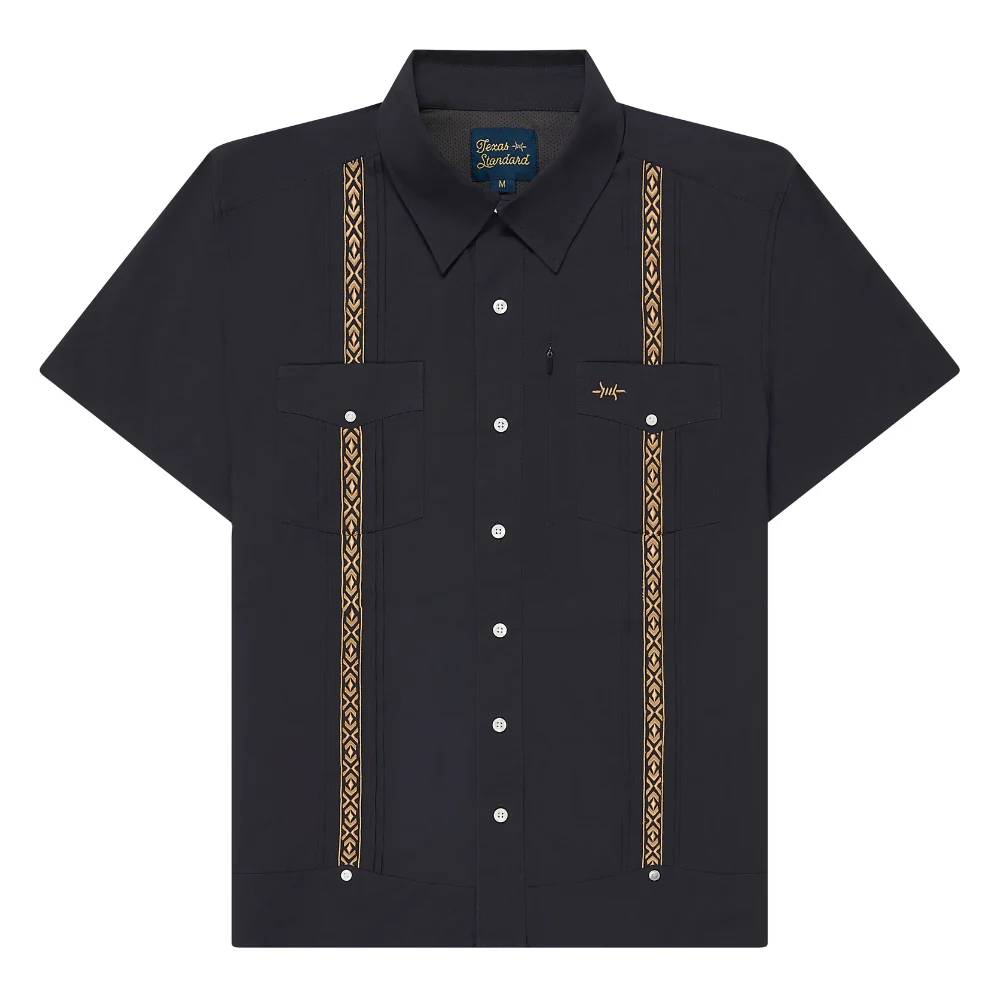 Texas Standard Guayabera Libre Button Down Shirt - Diablo Oro