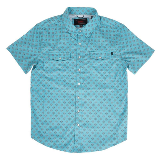 Rock & Roll Denim Men's Pearl Snap Geo Print Shirt MEN - Clothing - Shirts - Short Sleeve Panhandle